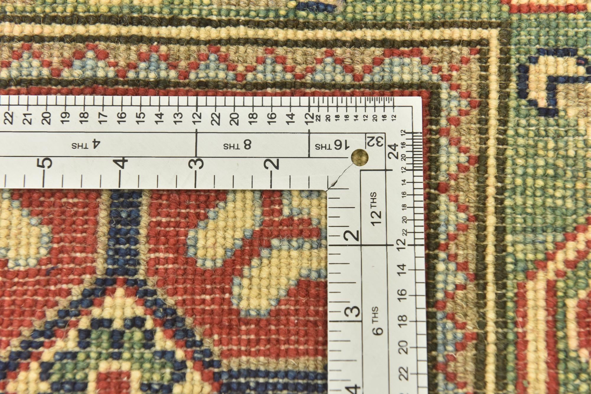 6' 8 x 9' 6 Hand Knotted Kazak Rug