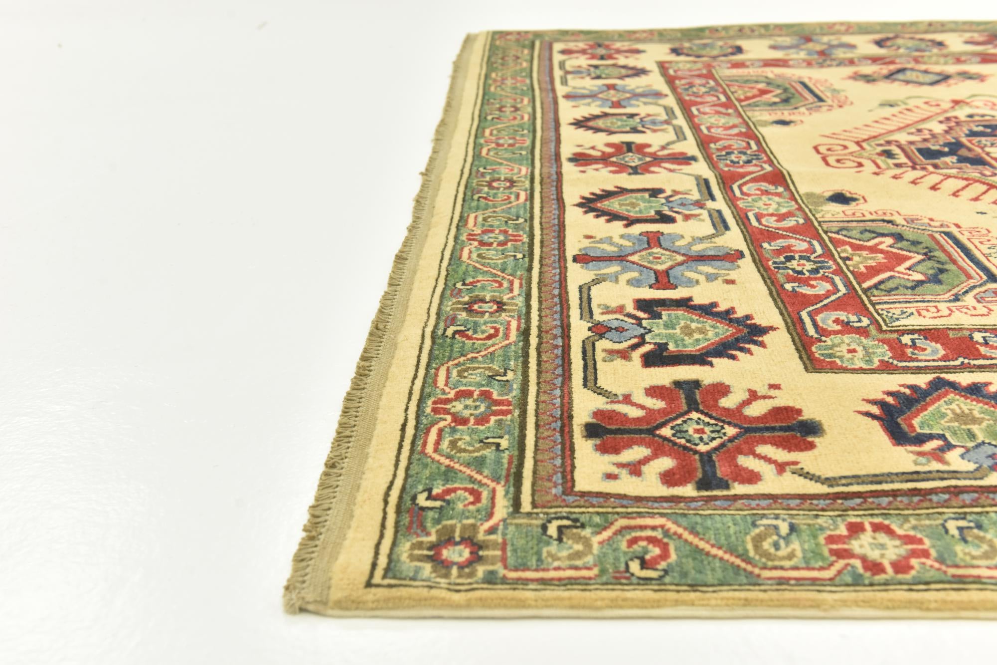 6' 8 x 9' 6 Hand Knotted Kazak Rug