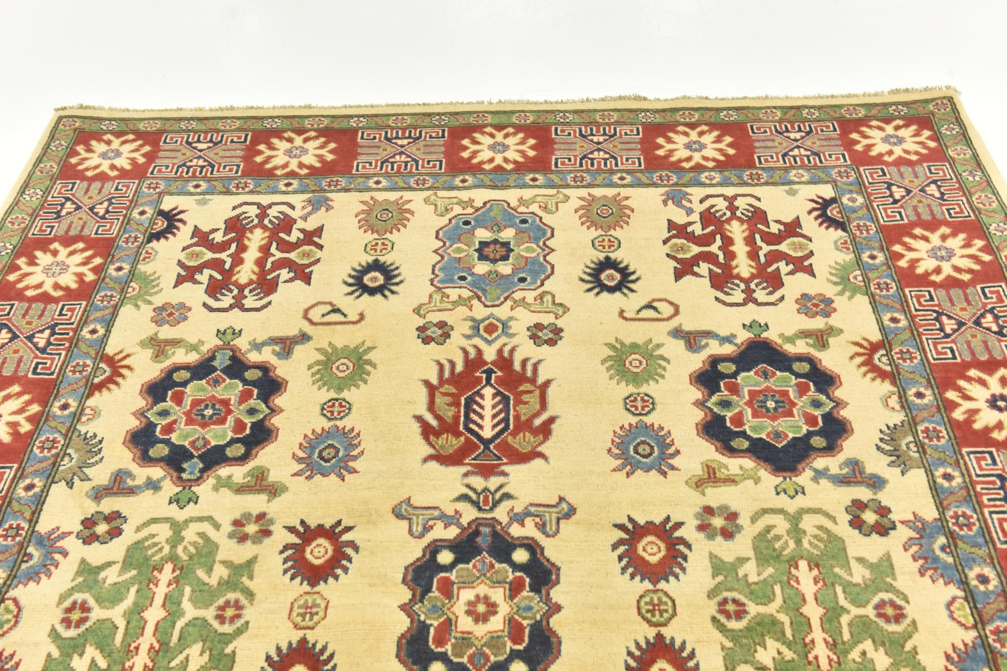 5' 8 x 7' 9 Hand Knotted Kazak Rug