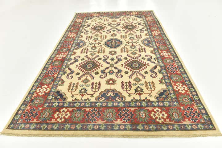 6' 5 x 10' 10 Hand Knotted Kazak Rug