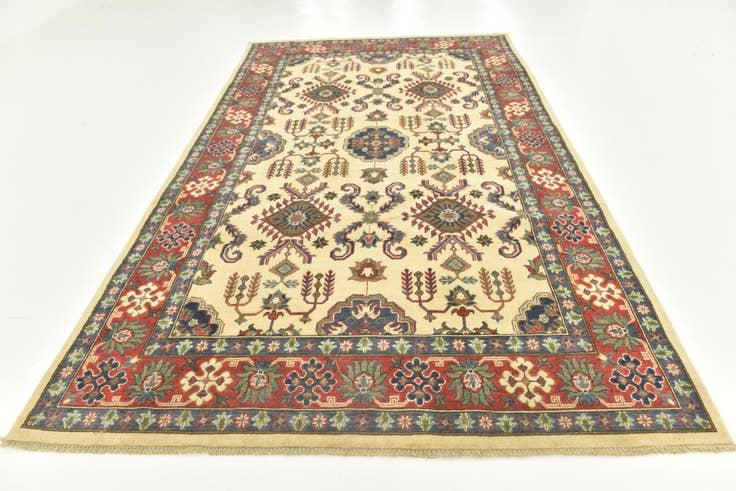 Detail image of 6' 5 x 10' 10 Hand Knotted Kazak Rug