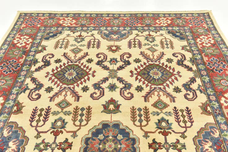 Detail image of 6' 5 x 10' 10 Hand Knotted Kazak Rug