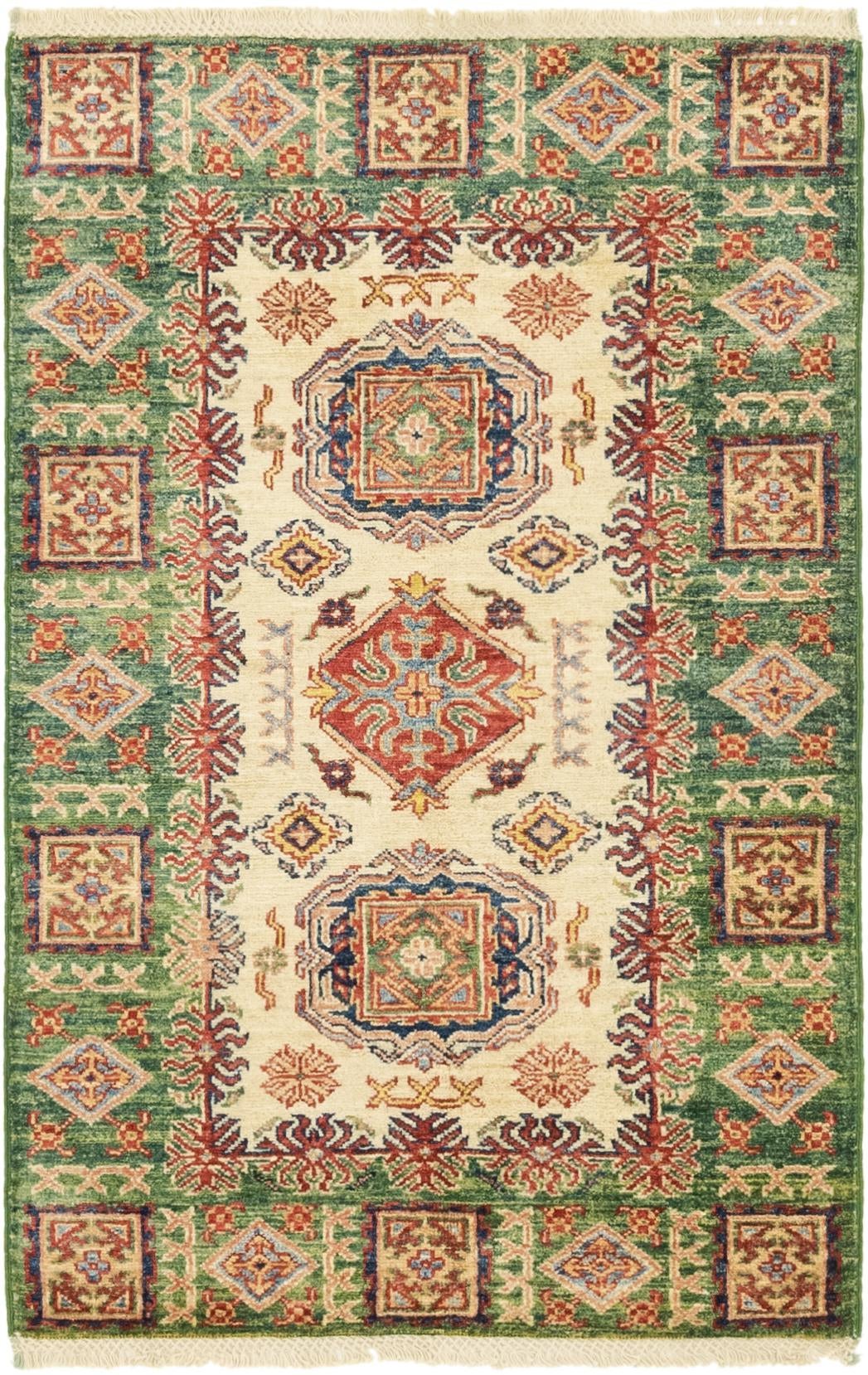 2' 8 x 4' Hand Knotted Kazak Oriental Rug