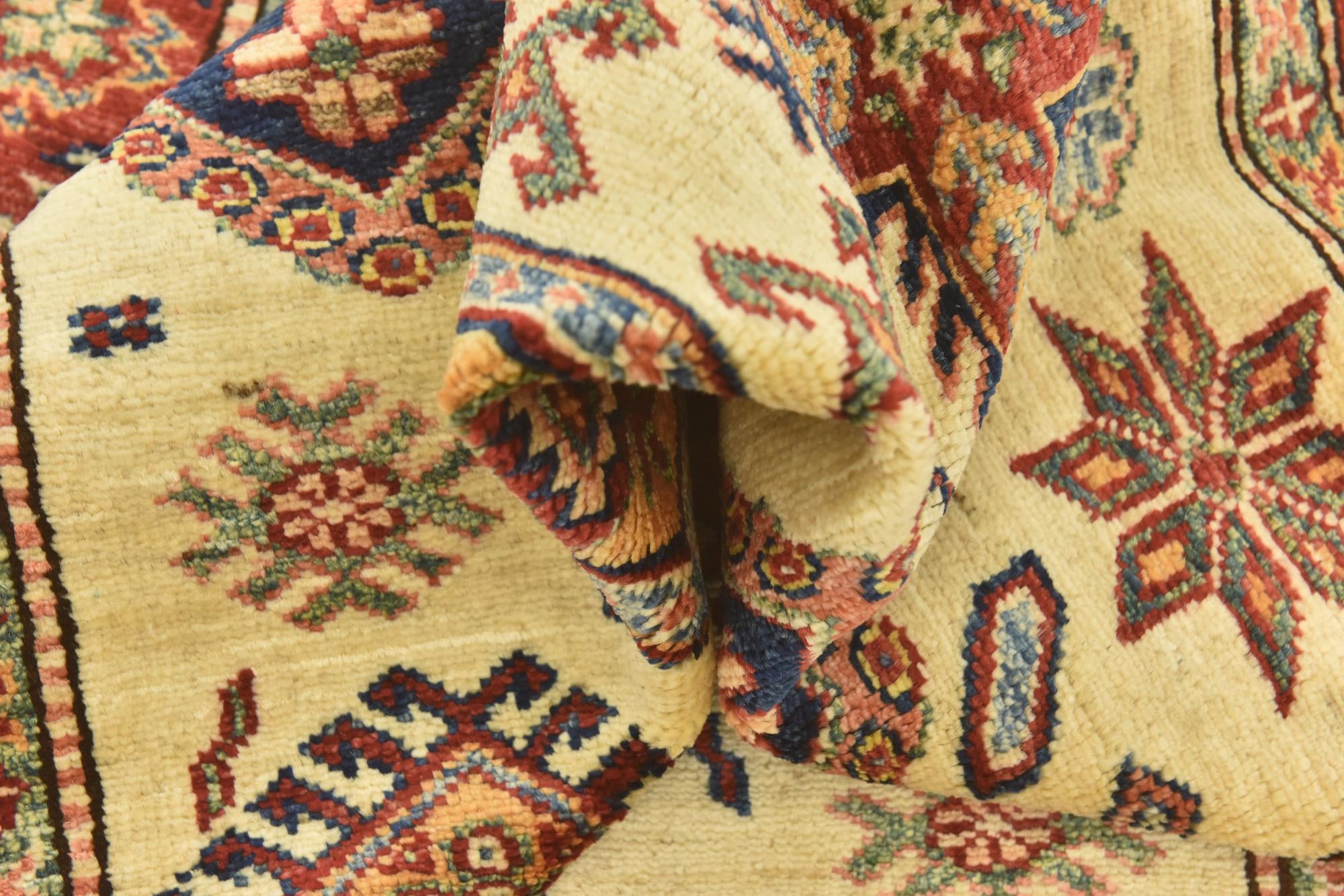 3' 5 x 5' Hand Knotted Kazak Oriental Rug