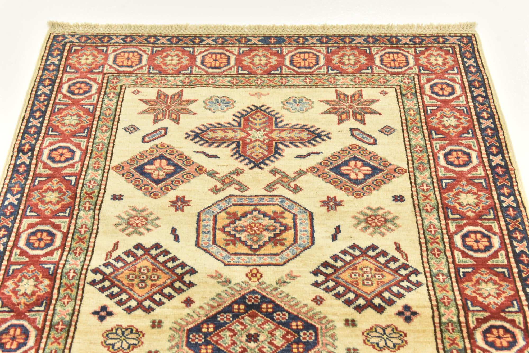 3' 5 x 5' Hand Knotted Kazak Oriental Rug