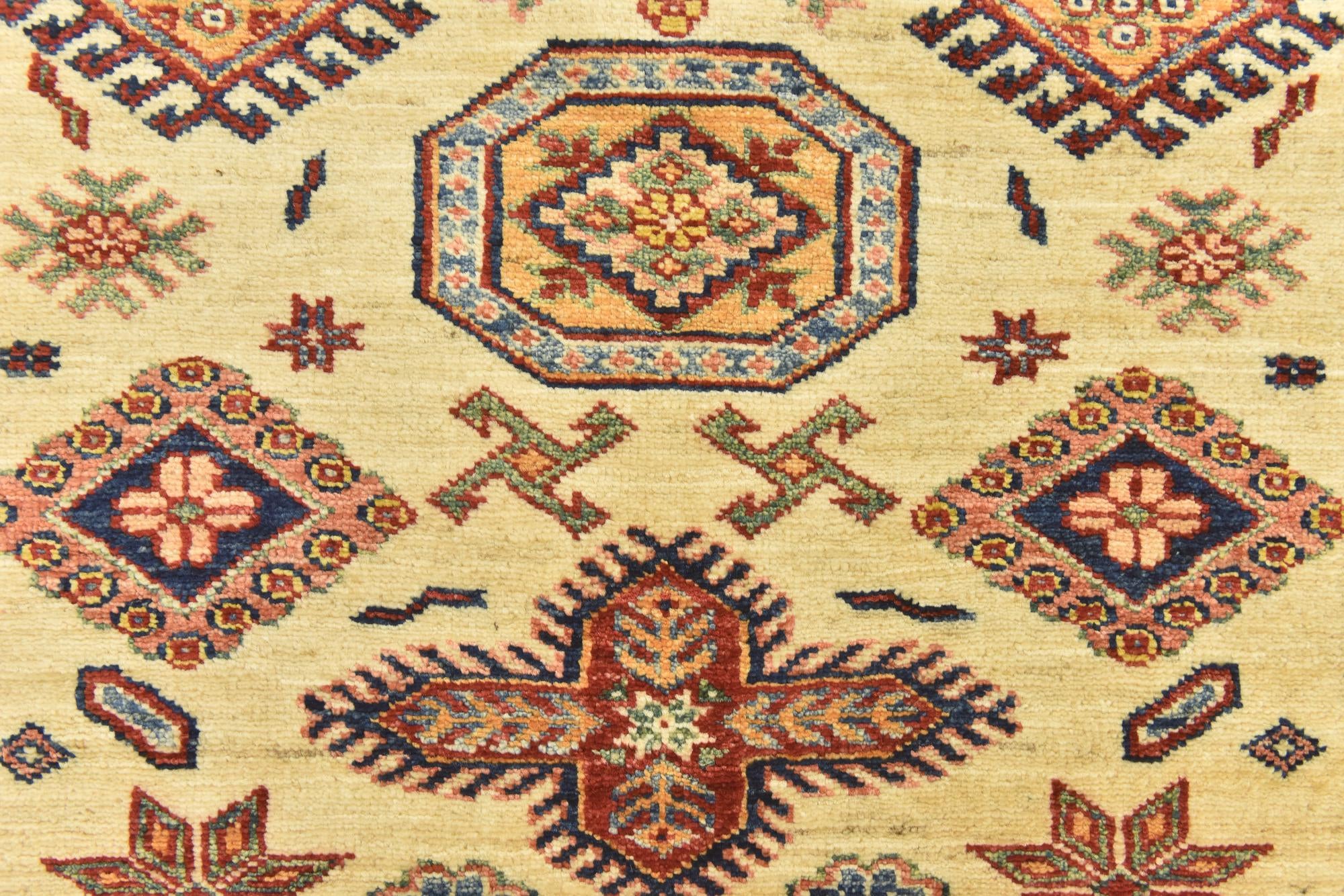 3' 5 x 5' Hand Knotted Kazak Oriental Rug