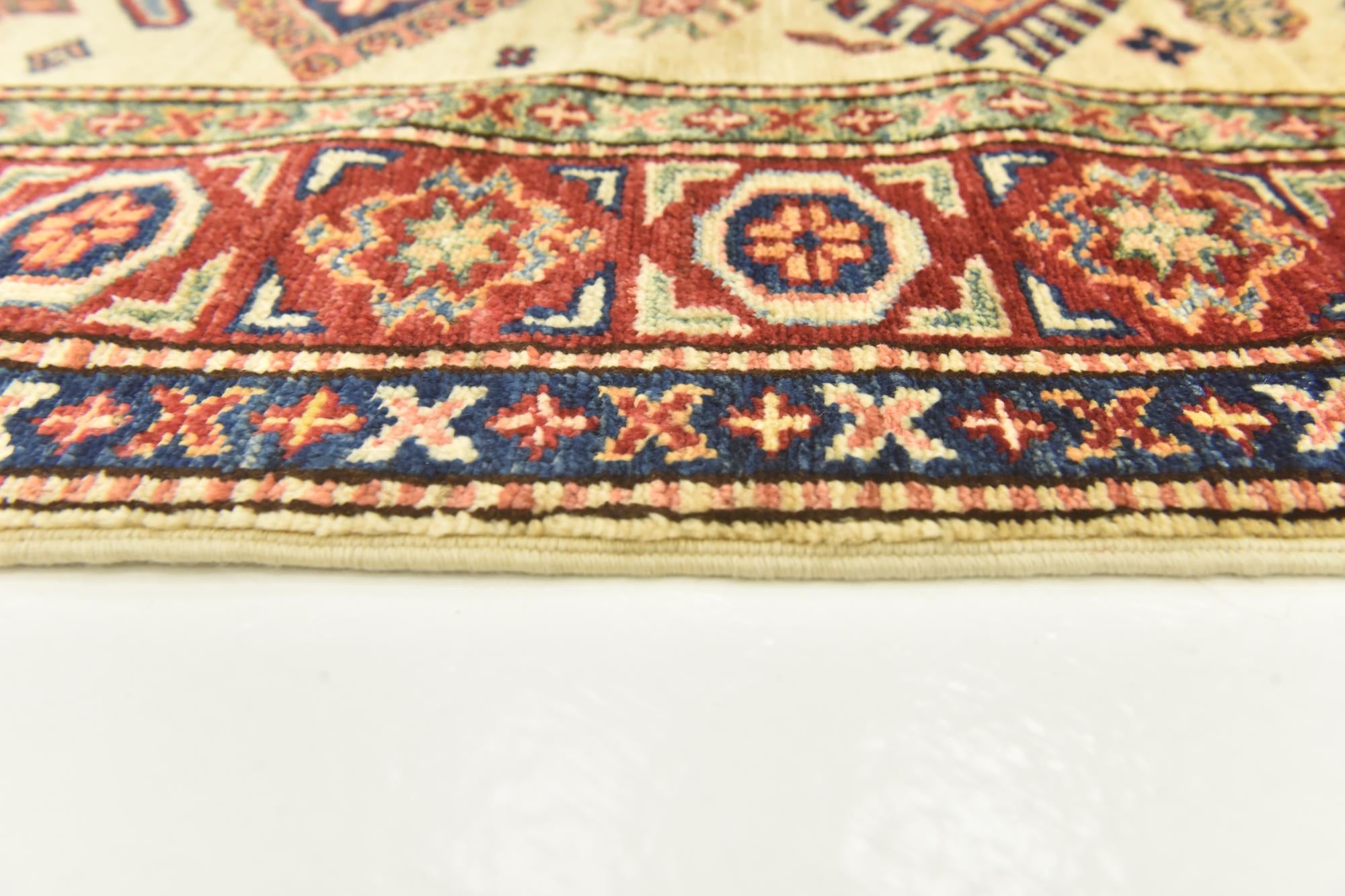 3' 5 x 5' Hand Knotted Kazak Oriental Rug