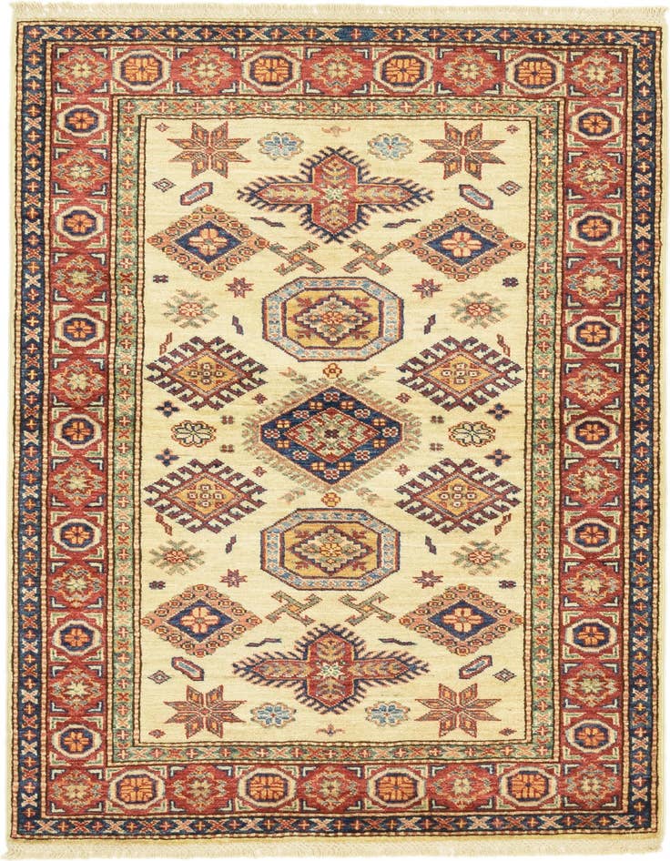 Detail image of 3' 5 x 5' Hand Knotted Kazak Oriental Rug