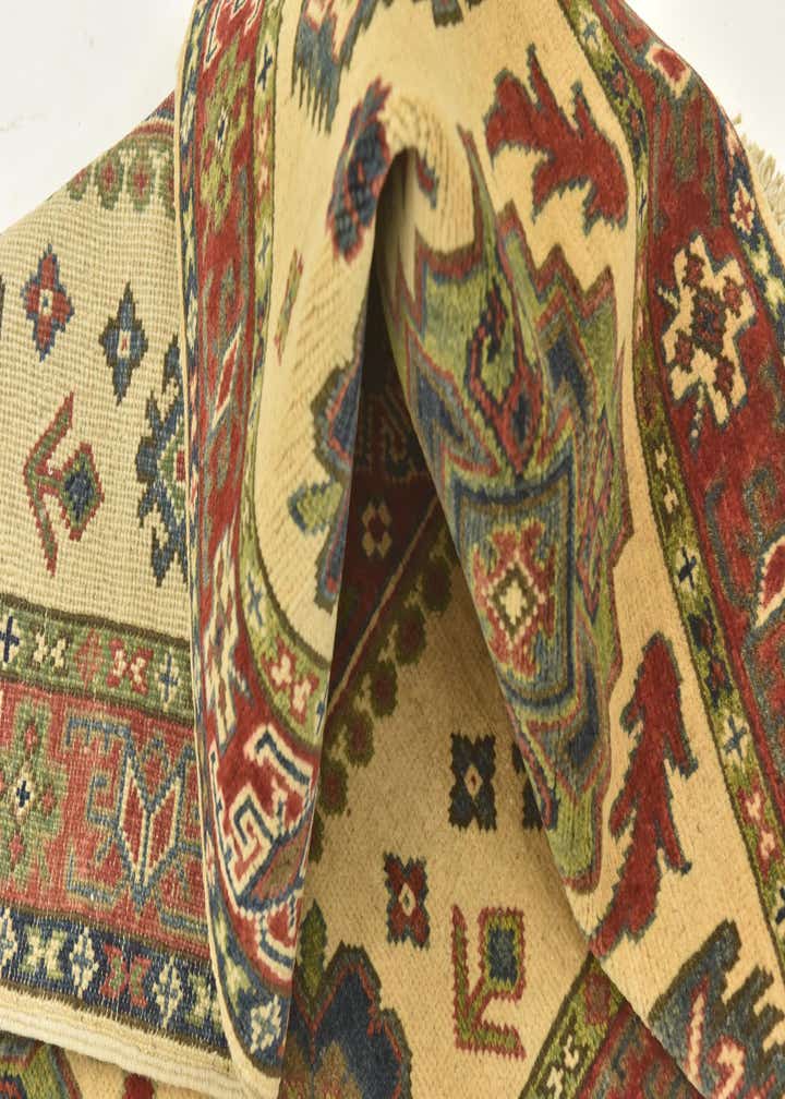 3' 4 x 4' 10 Hand Knotted Kazak Rug