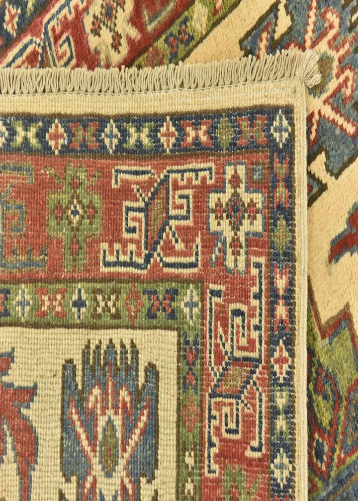 3' 4 x 4' 10 Hand Knotted Kazak Rug