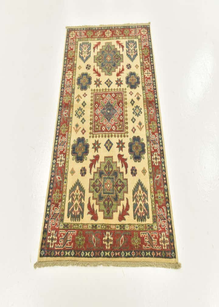 3' 4 x 4' 10 Hand Knotted Kazak Rug