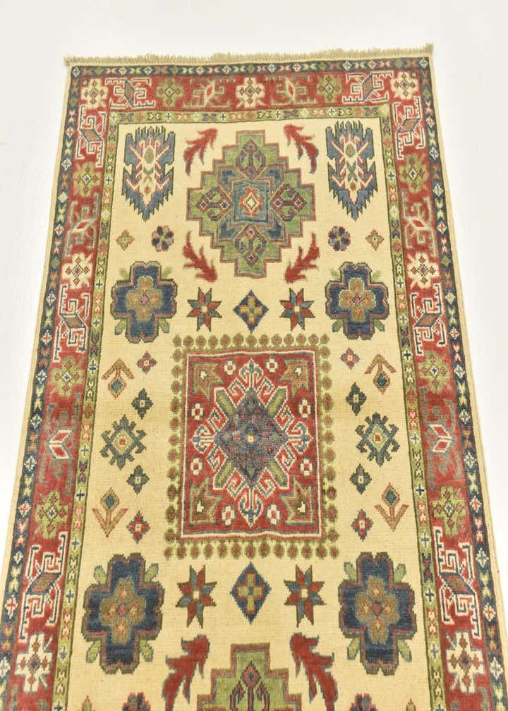 3' 4 x 4' 10 Hand Knotted Kazak Rug