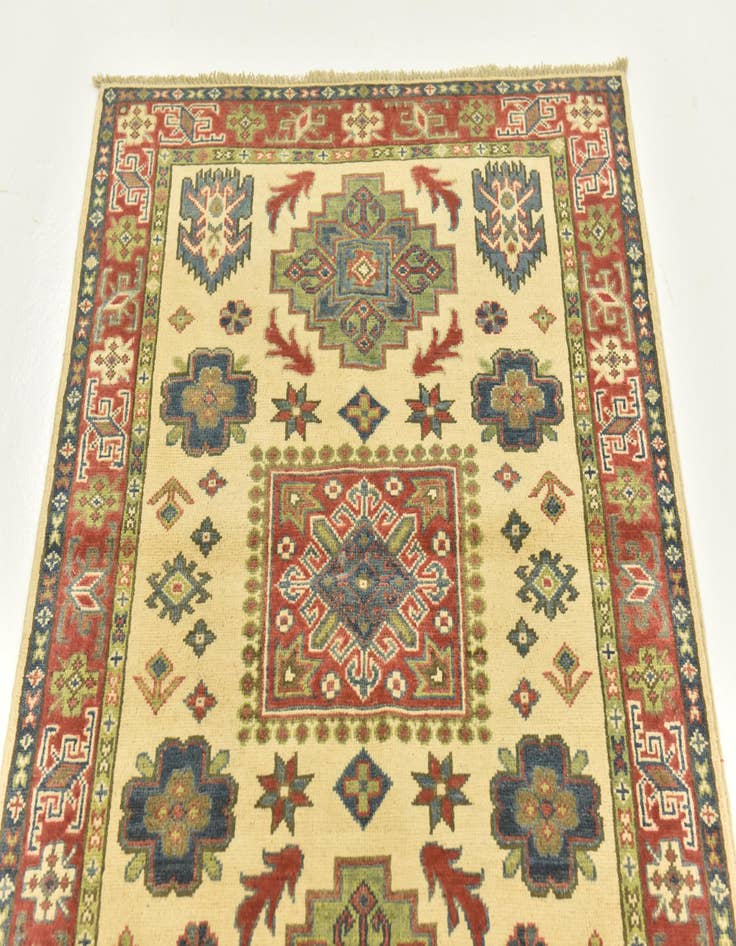 Detail image of 3' 4 x 4' 10 Hand Knotted Kazak Rug