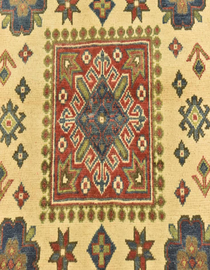 Detail image of 3' 4 x 4' 10 Hand Knotted Kazak Rug