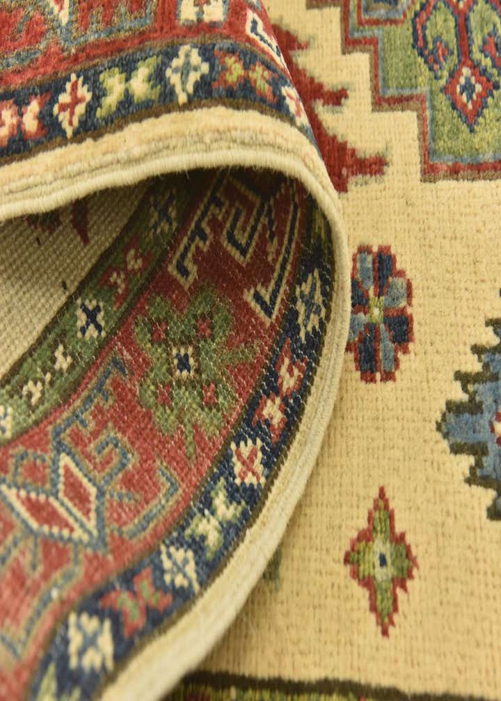 3' 4 x 4' 10 Hand Knotted Kazak Rug