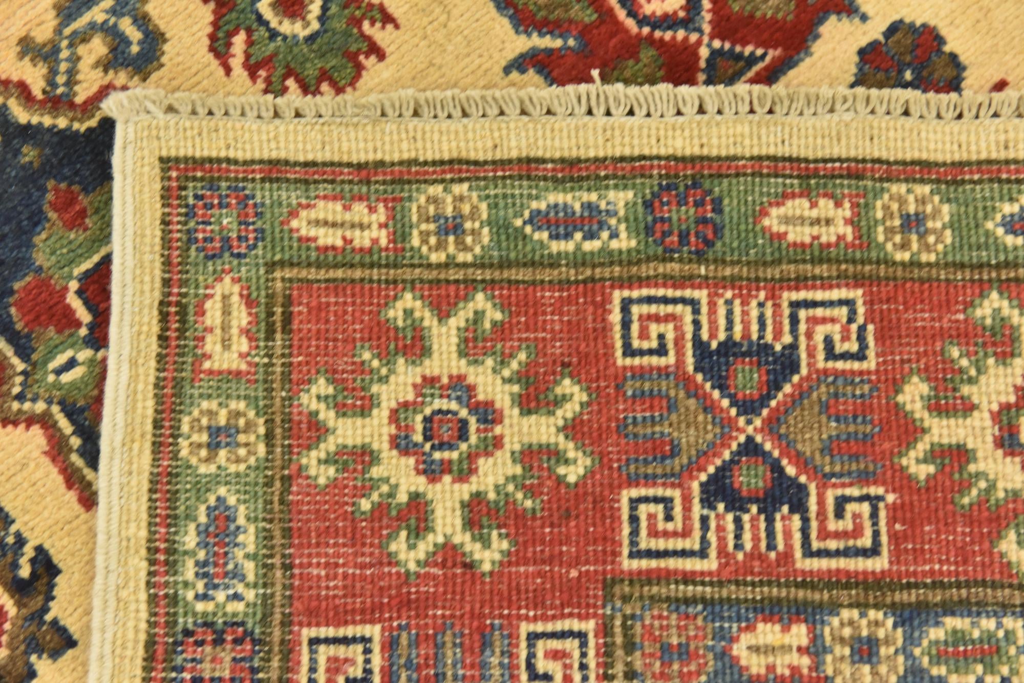 4' x 6' Hand Knotted Kazak Rug