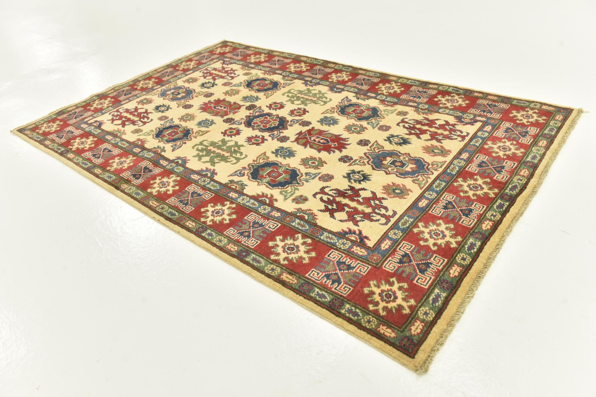 4' x 6' Hand Knotted Kazak Rug