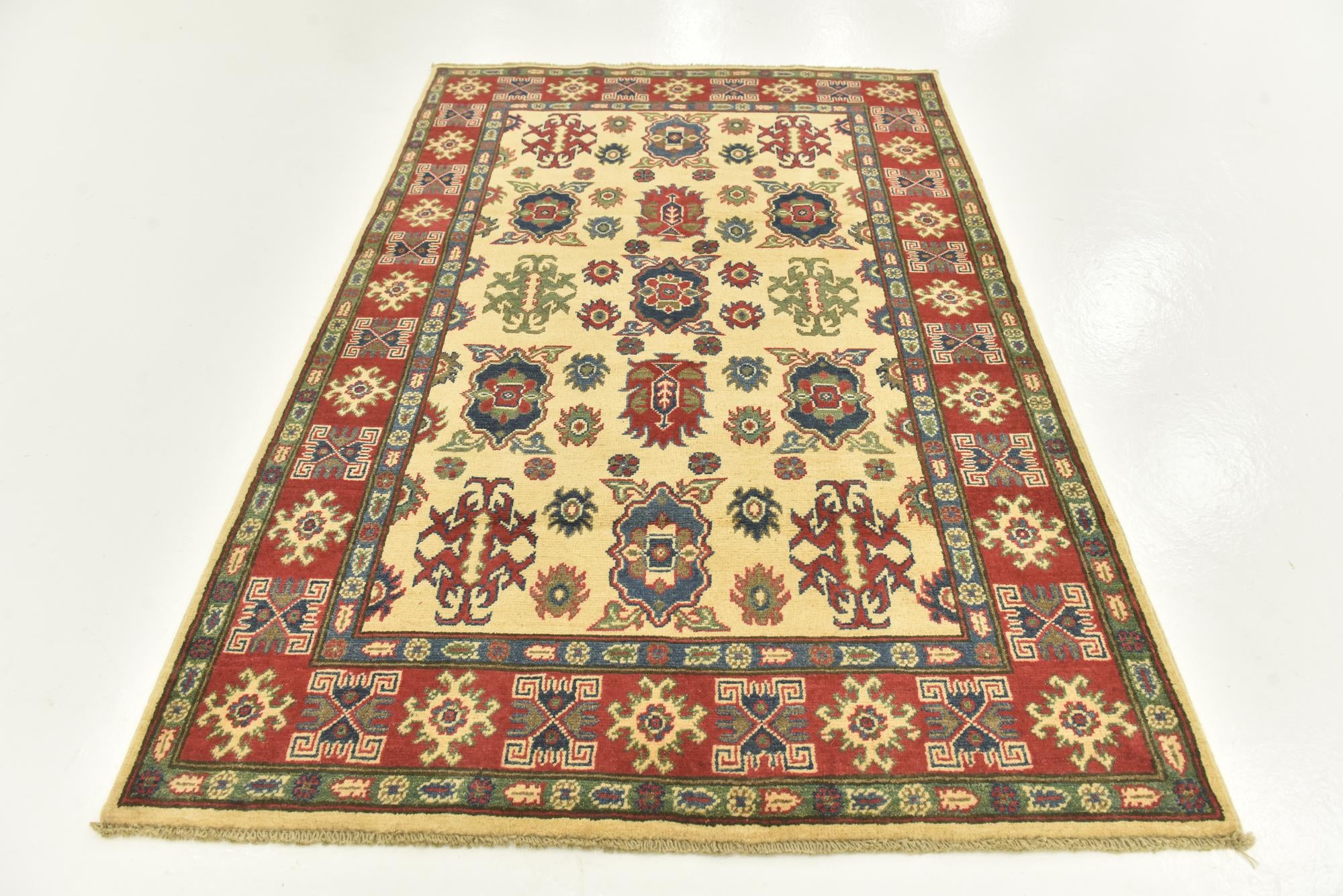 4' x 6' Hand Knotted Kazak Rug