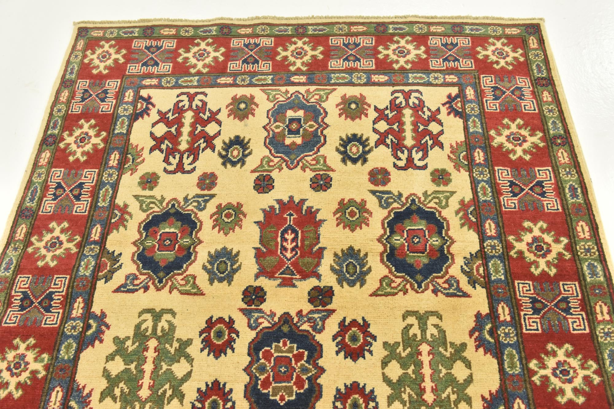 4' x 6' Hand Knotted Kazak Rug