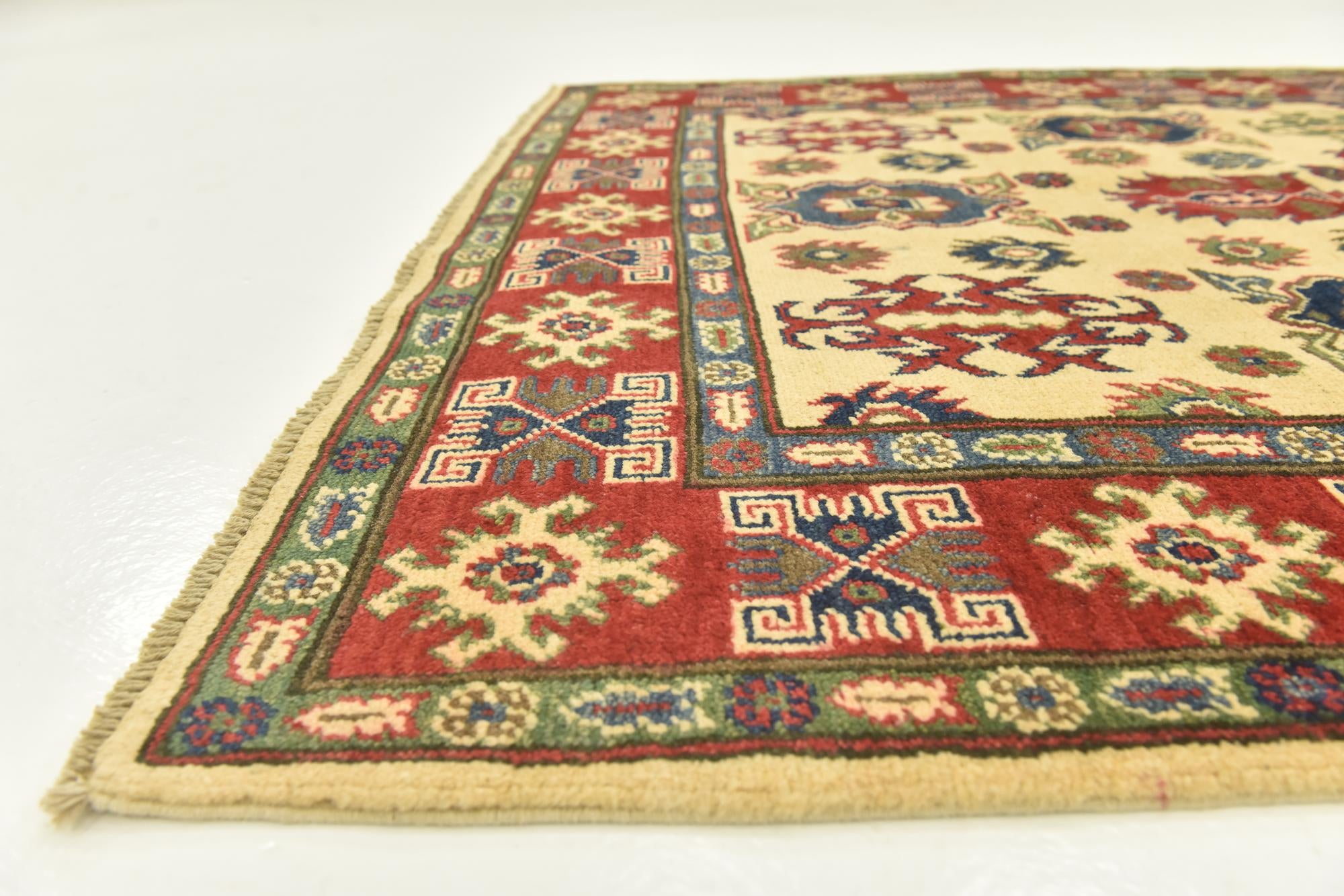 4' x 6' Hand Knotted Kazak Rug