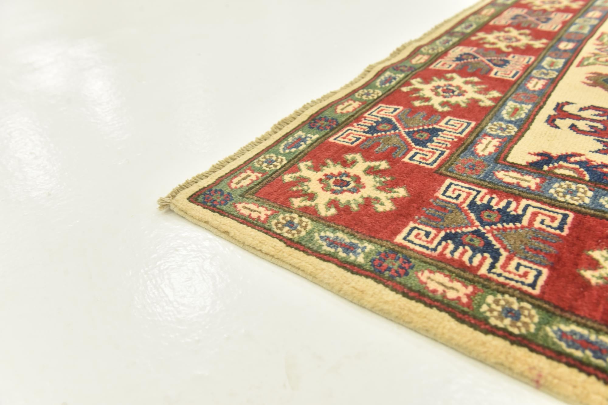 4' x 6' Hand Knotted Kazak Rug