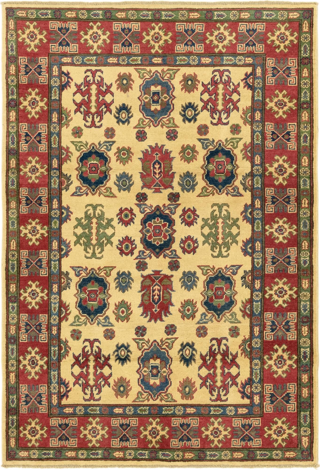 4' x 6' Hand Knotted Kazak Rug