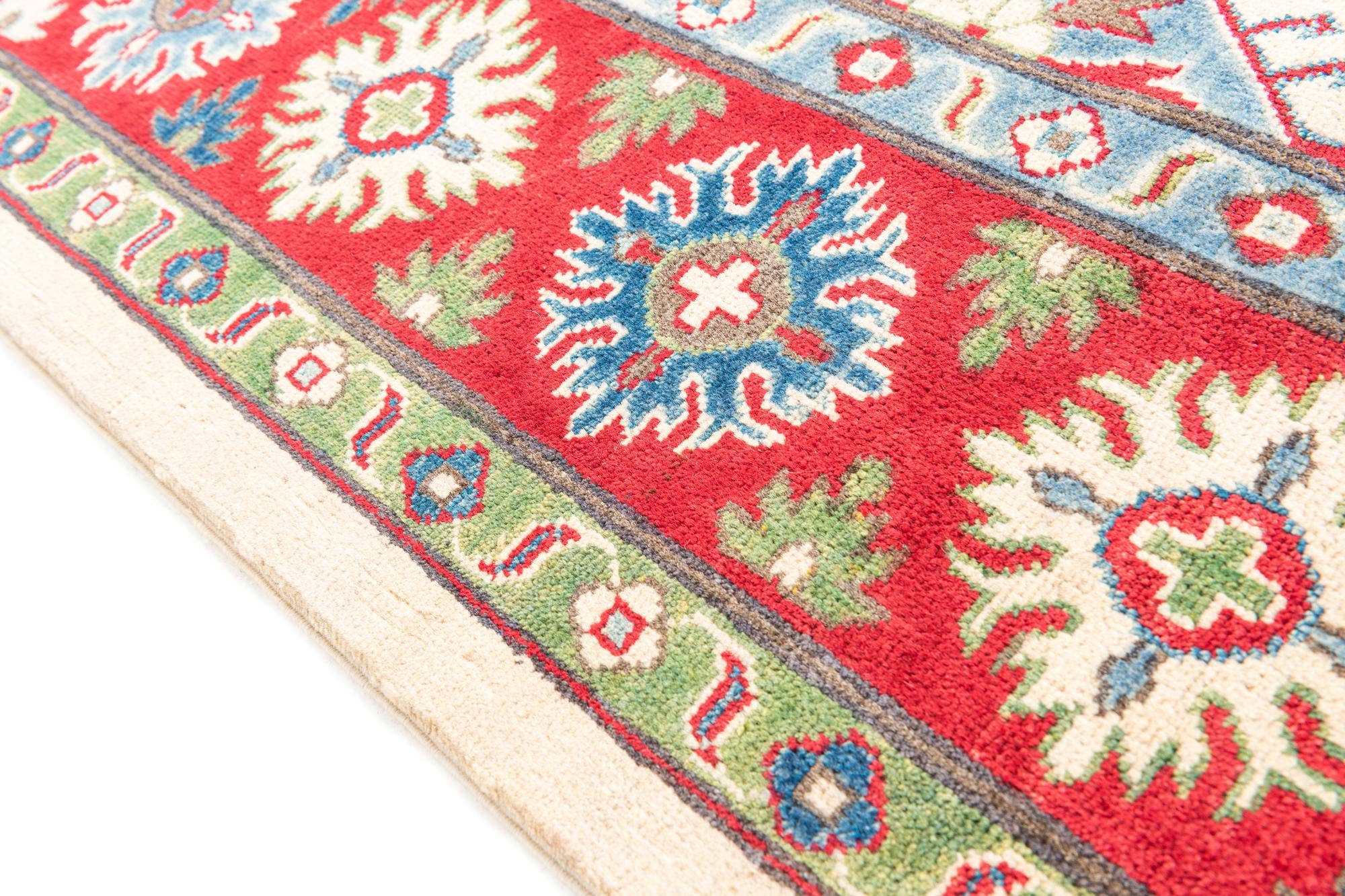 6' 6 x 9' 7 Hand Knotted Kazak Rug