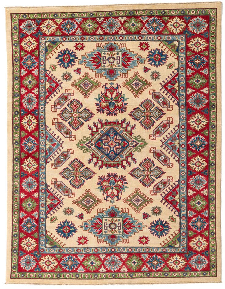 Detail image of 6' 6 x 9' 7 Hand Knotted Kazak Rug