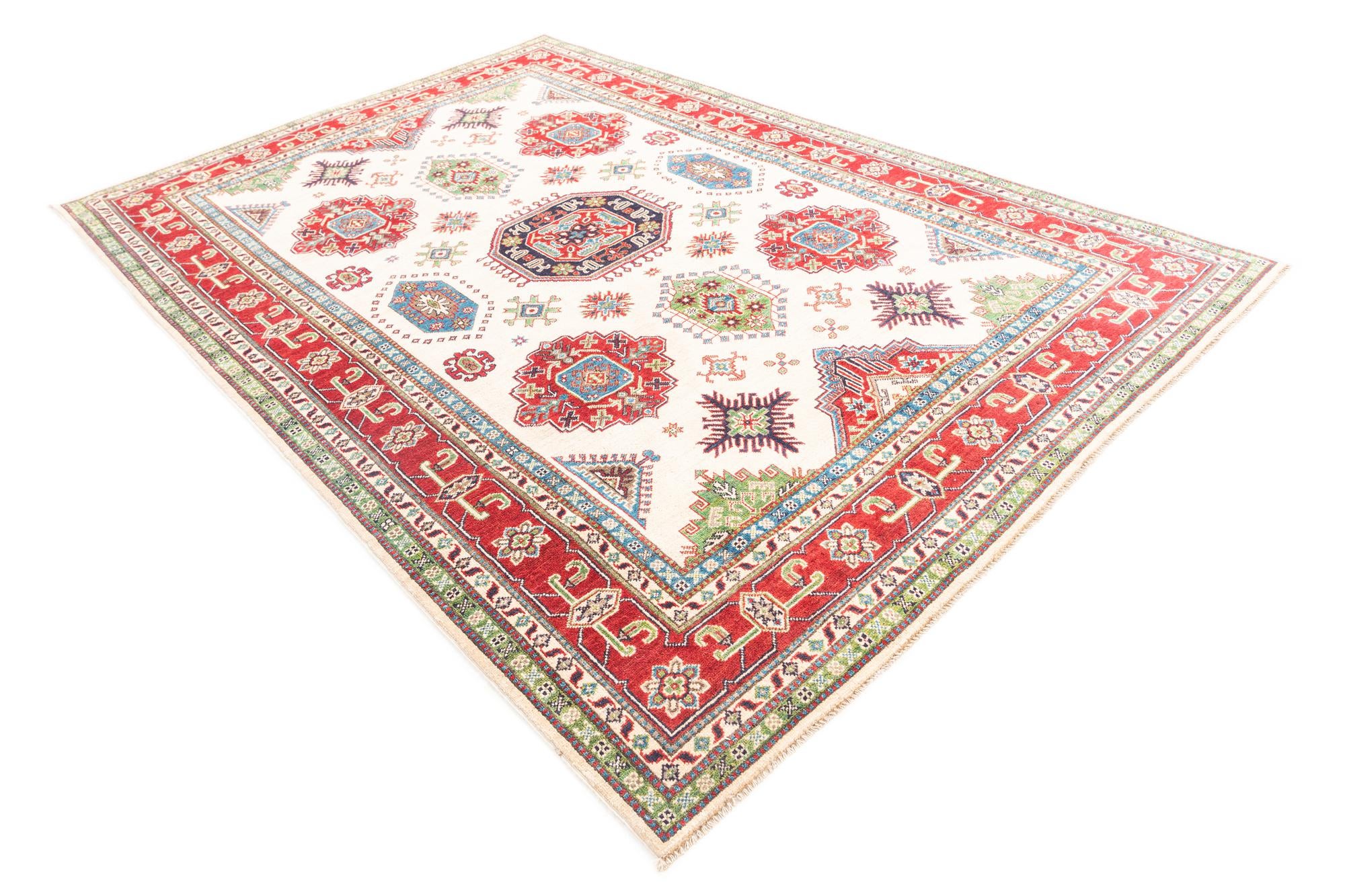 6' 7 x 9' 9 Hand Knotted Kazak Rug