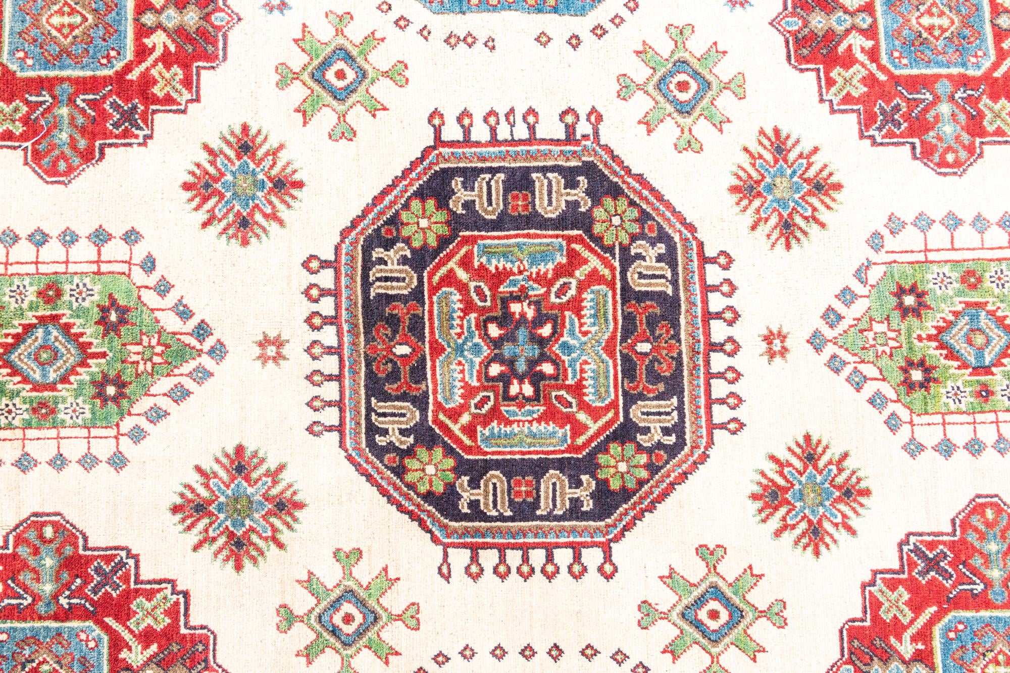 6' 7 x 9' 9 Hand Knotted Kazak Rug