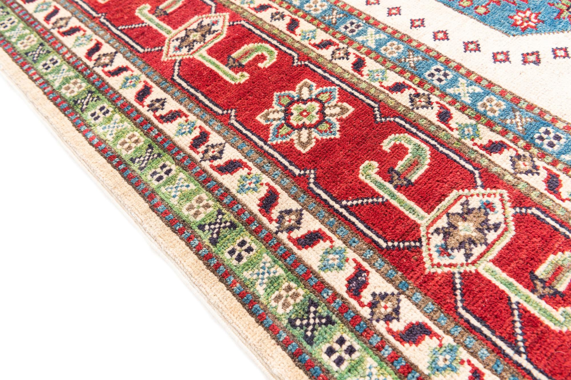 6' 7 x 9' 9 Hand Knotted Kazak Rug
