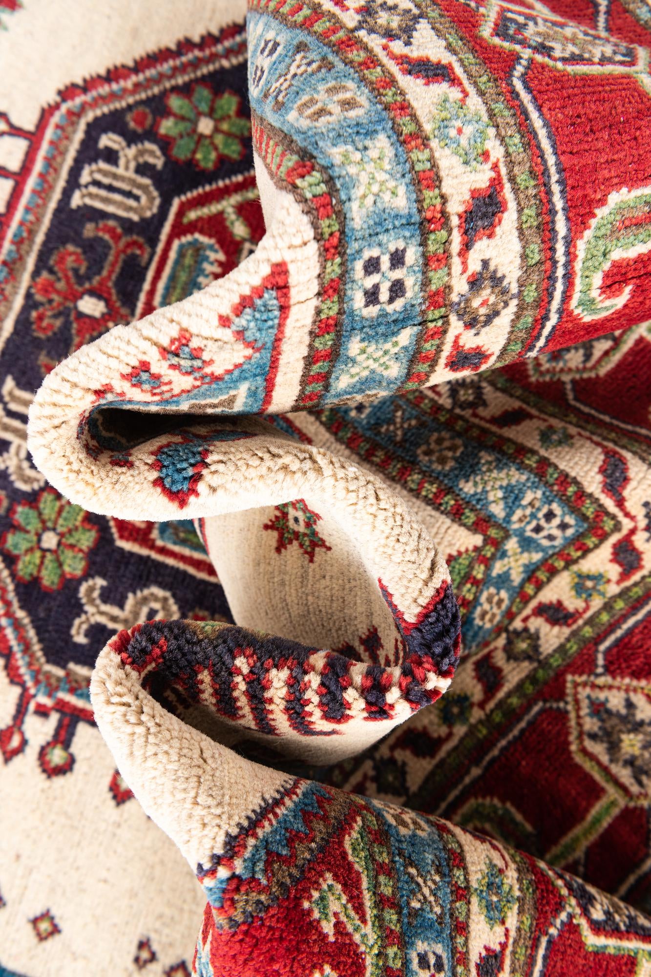 6' 7 x 9' 9 Hand Knotted Kazak Rug