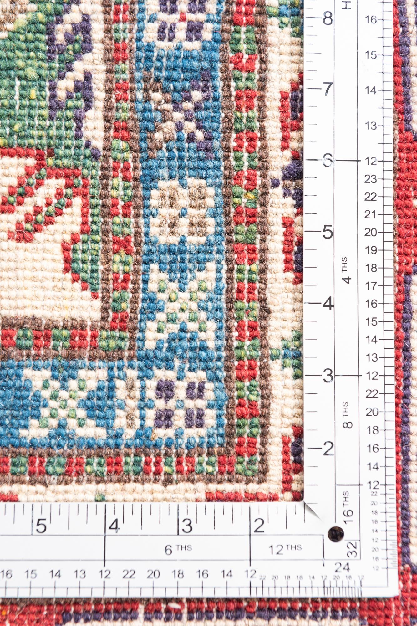 6' 7 x 9' 9 Hand Knotted Kazak Rug