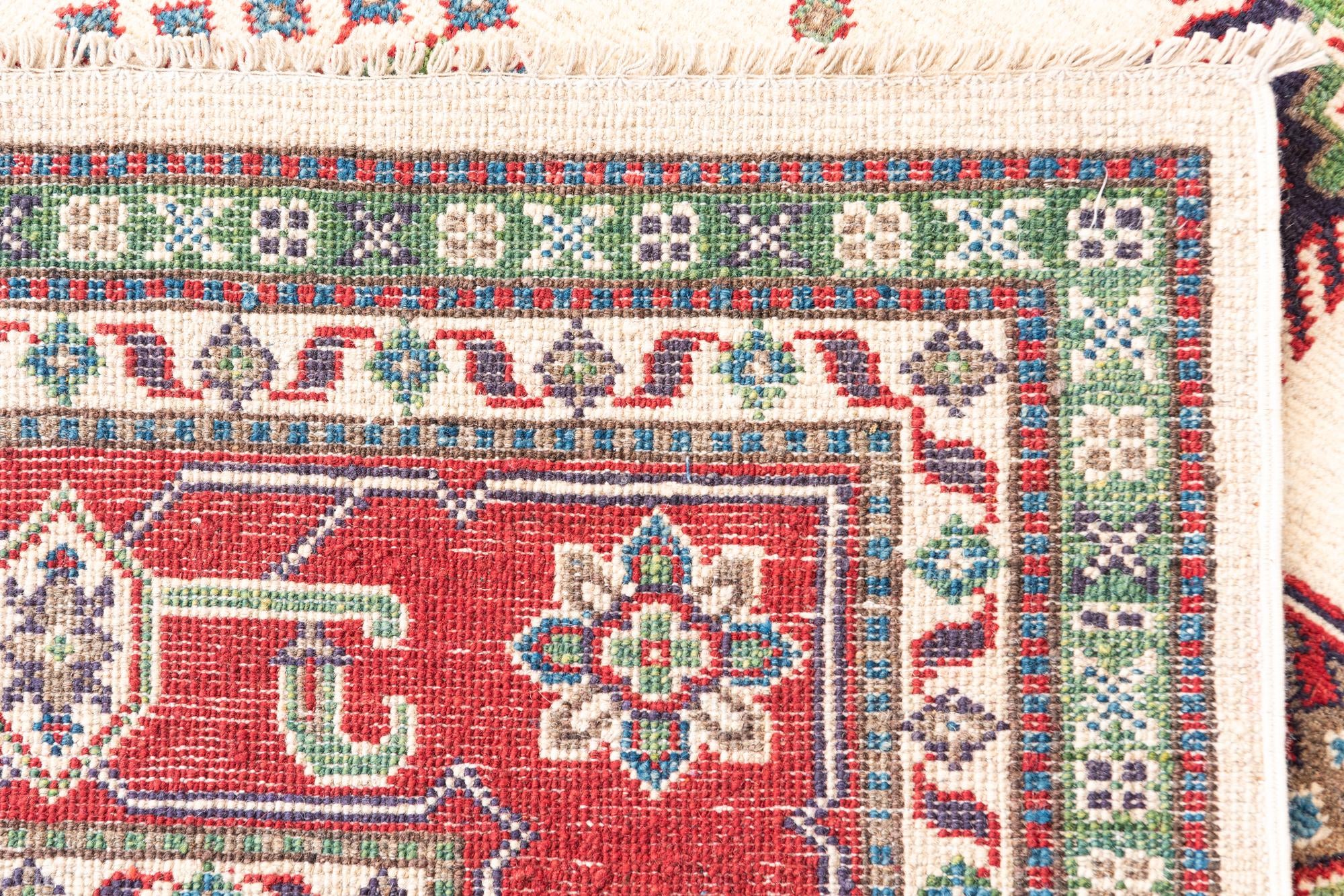 6' 7 x 9' 9 Hand Knotted Kazak Rug