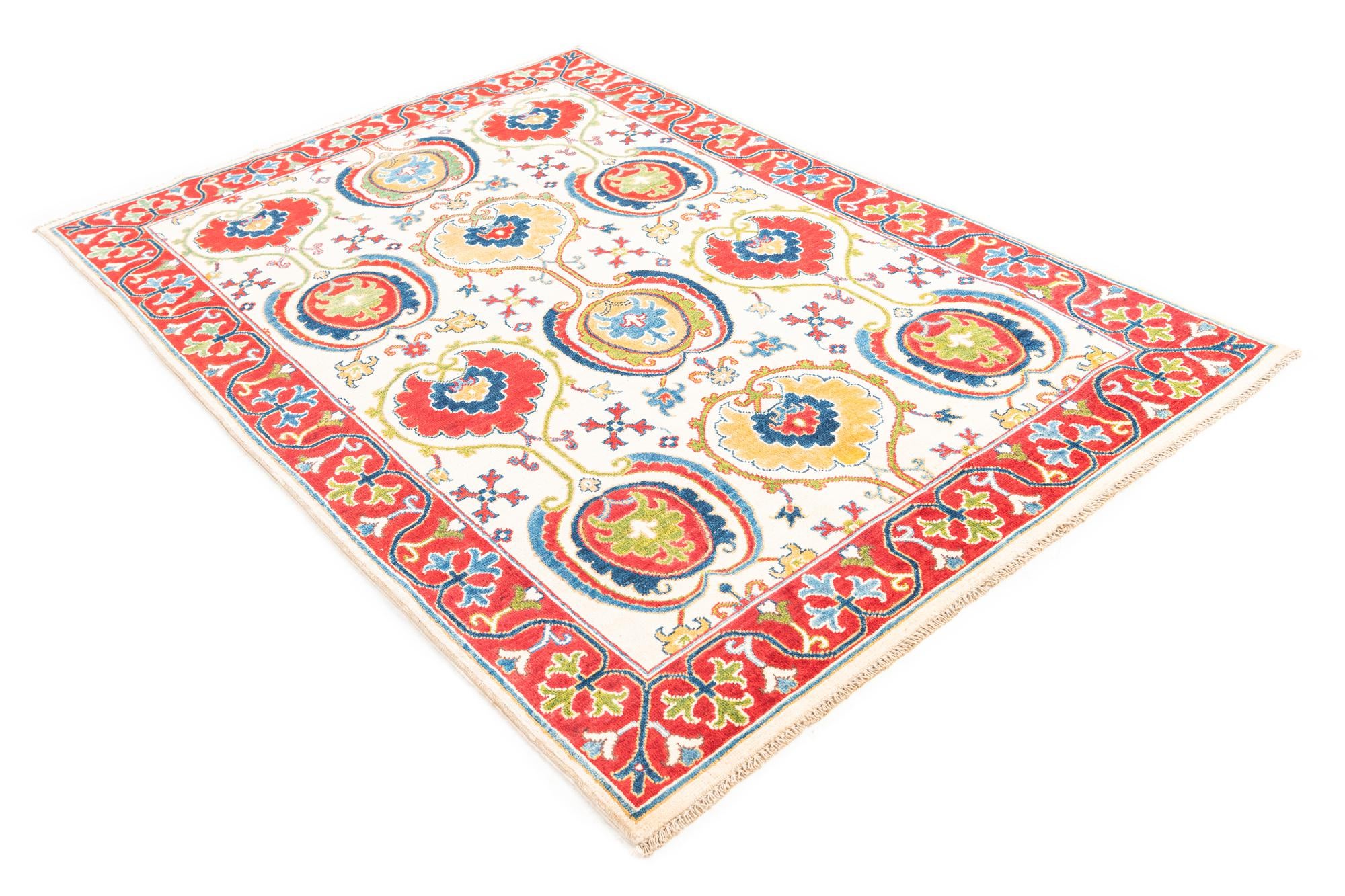 4' 10 x 7' 3 Hand Knotted Kazak Rug