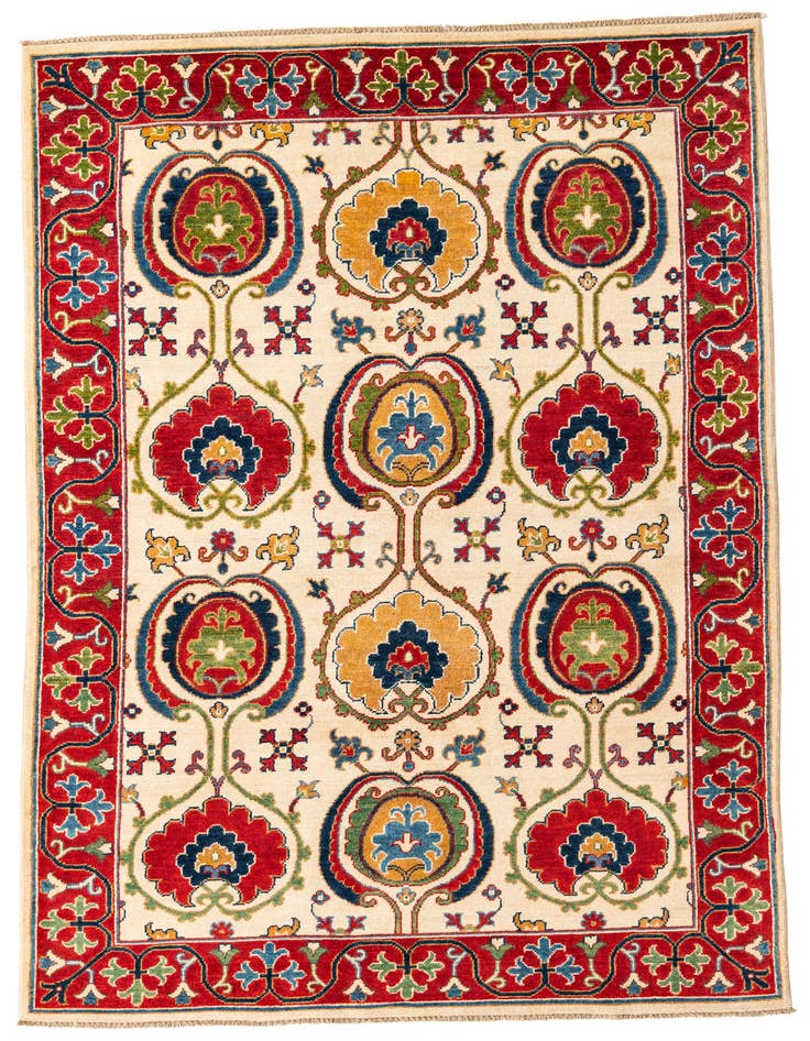 Detail image of 4' 10 x 7' 3 Hand Knotted Kazak Rug