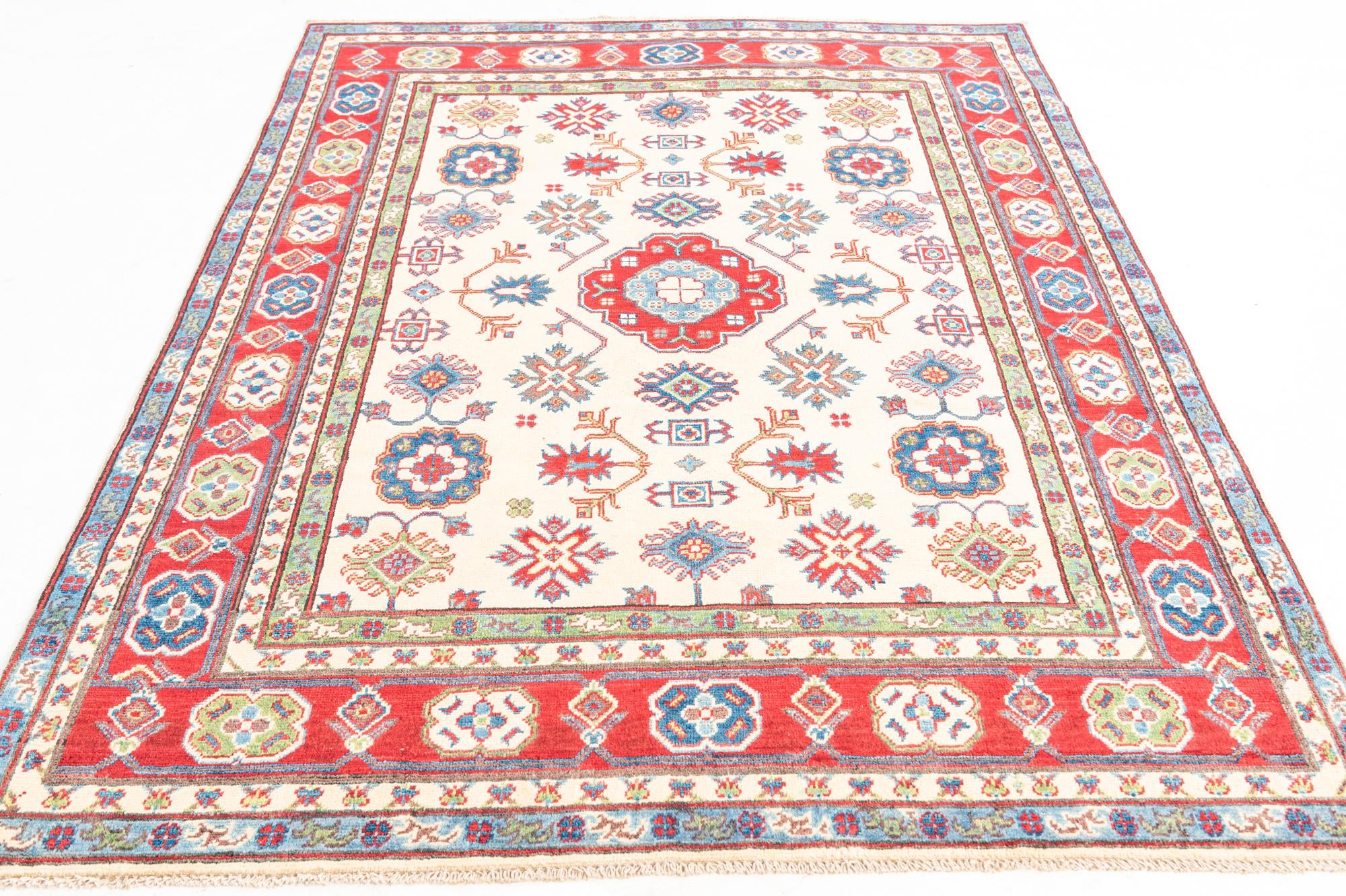 5' 1 x 7' Hand Knotted Kazak Rug