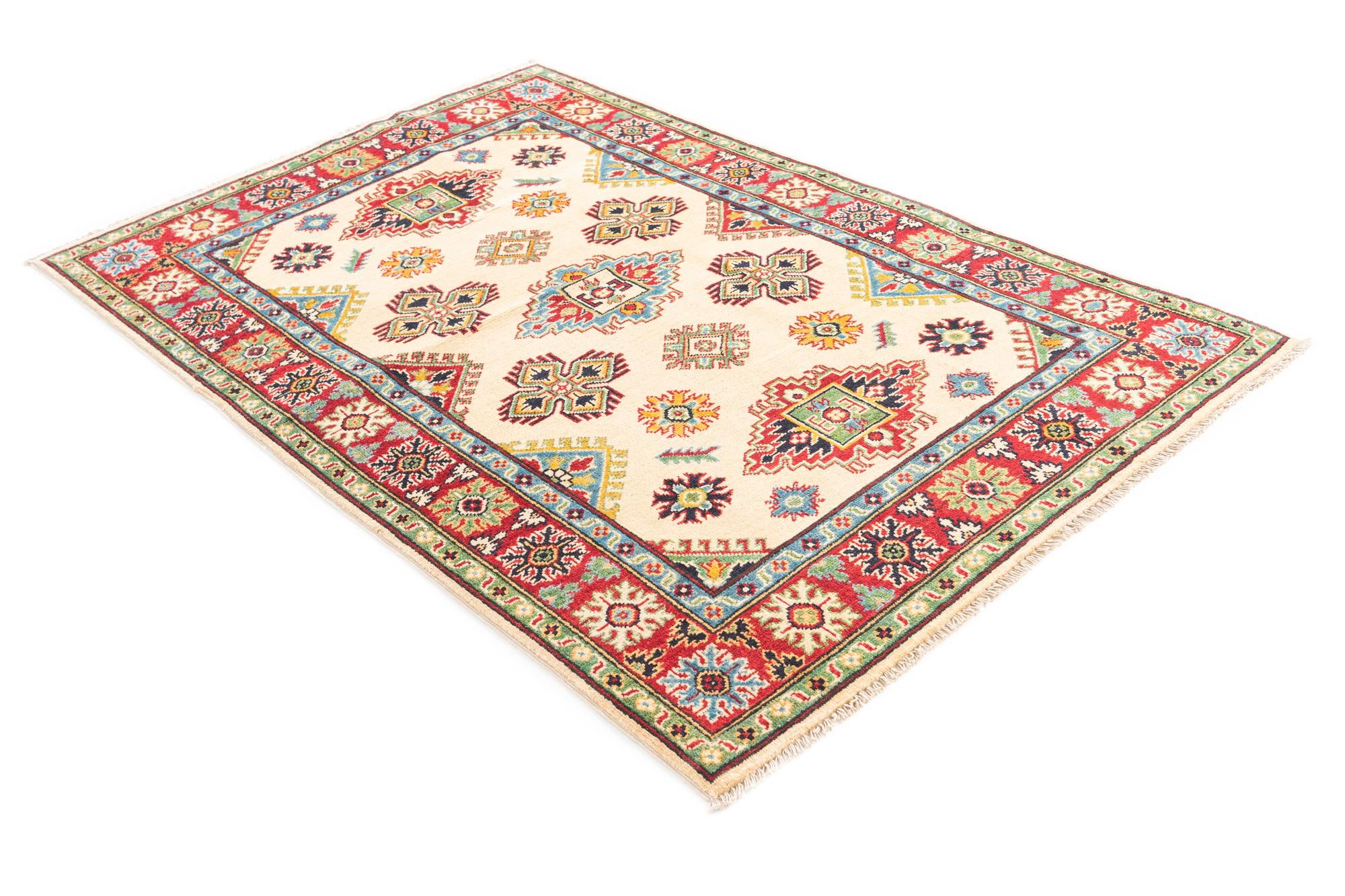 4' x 6' 1 Hand Knotted Kazak Rug