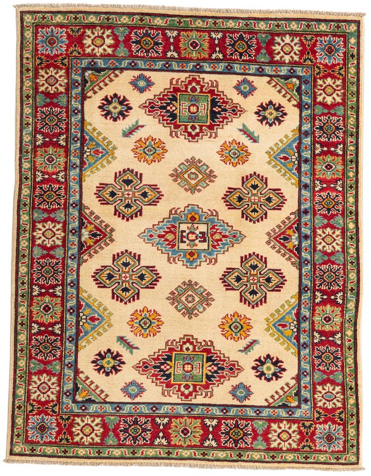 Detail image of 4' x 6' 1 Hand Knotted Kazak Rug