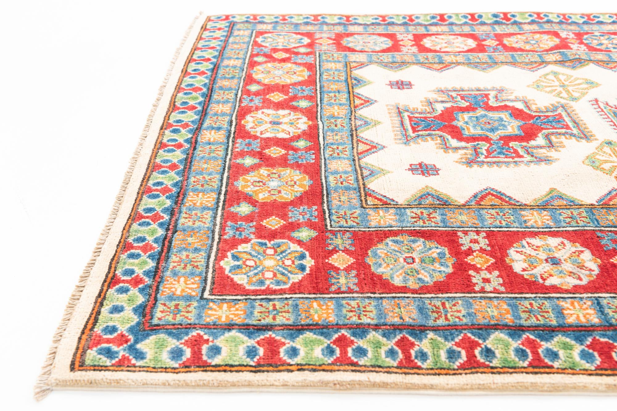 4' 1 x 6' Hand Knotted Kazak Rug