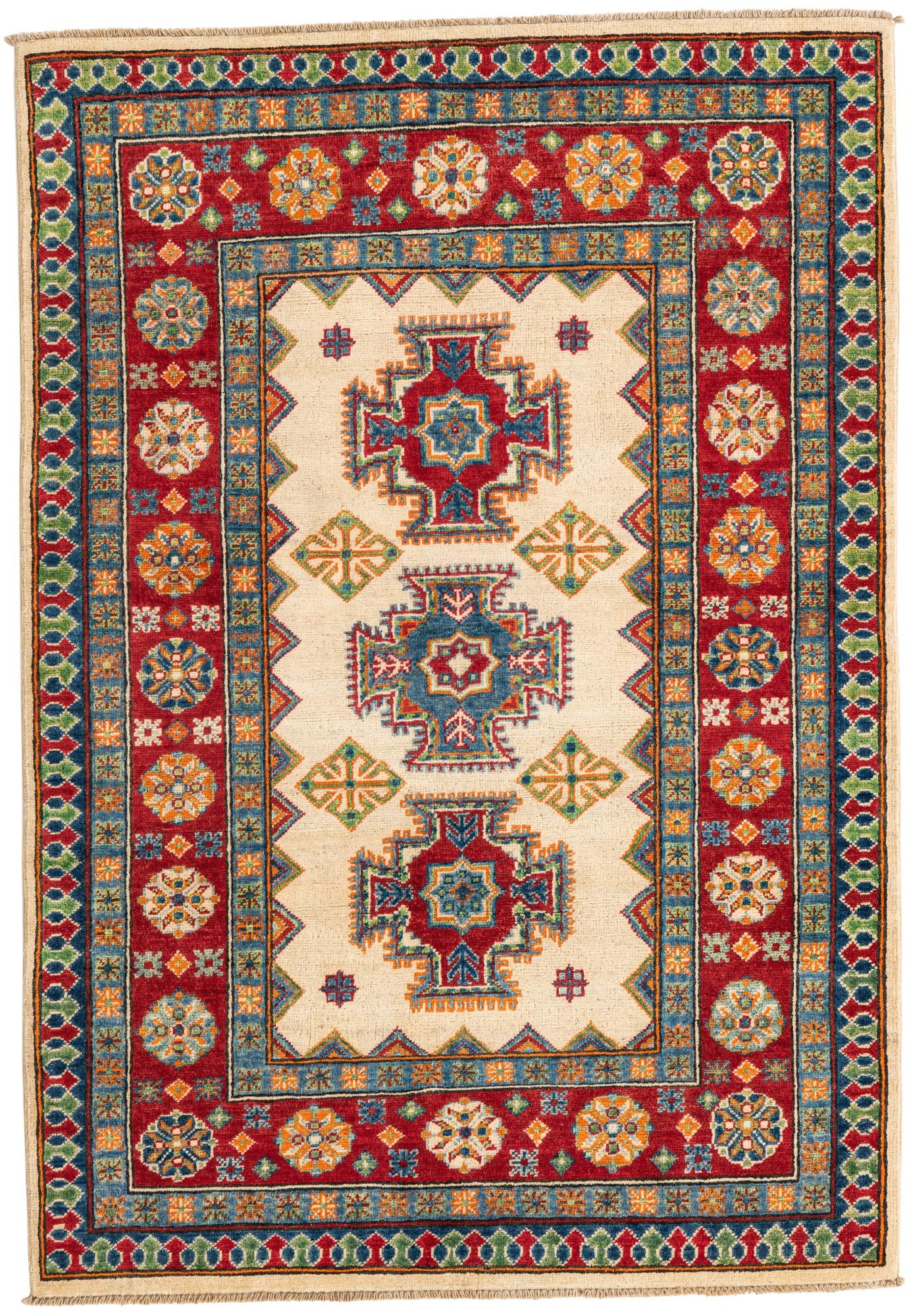 4' 1 x 6' Hand Knotted Kazak Rug