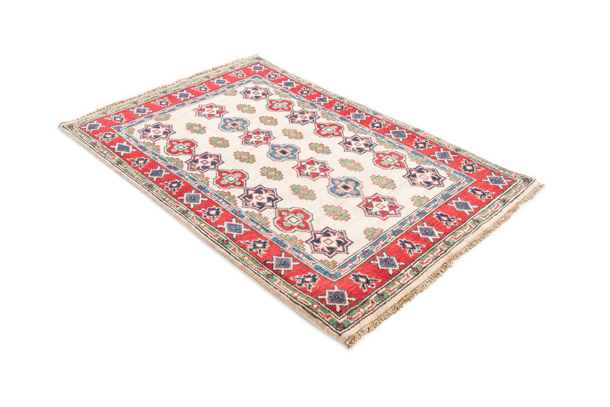 3' x 4' 5 Hand Knotted Kazak Rug