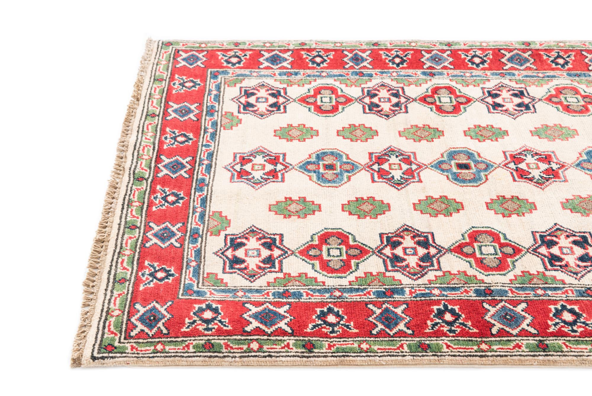3' x 4' 5 Hand Knotted Kazak Rug