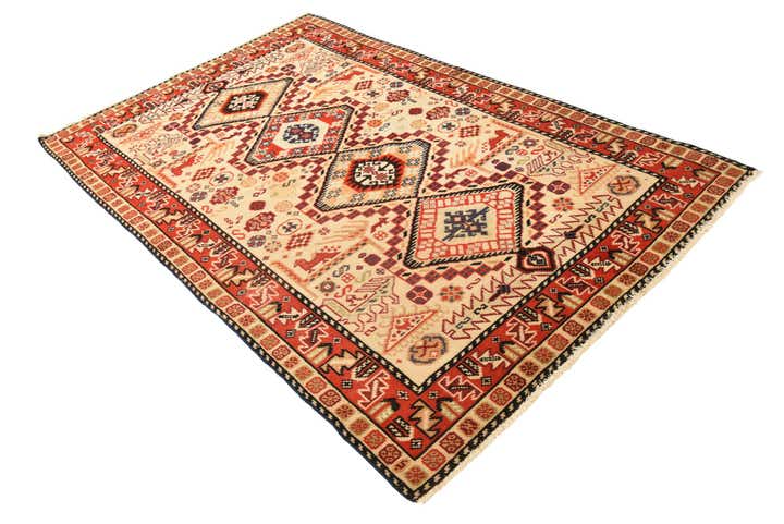 5' x 8' Hand Knotted Kazak Wool Rug