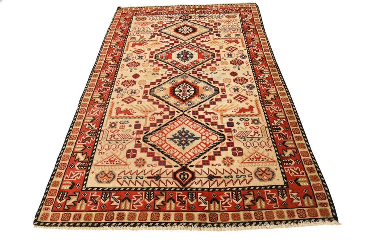 Detail image of 5' x 8' Hand Knotted Kazak Wool Rug