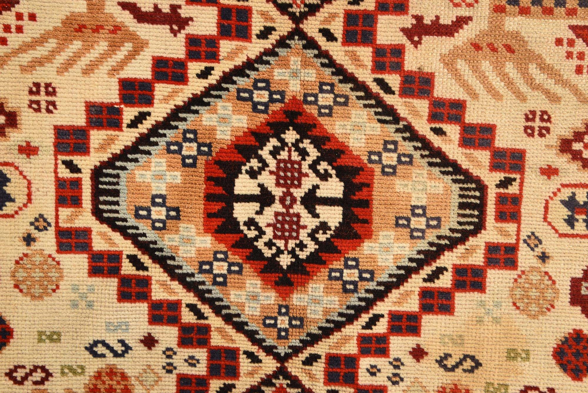 5' x 8' Hand Knotted Kazak Wool Rug