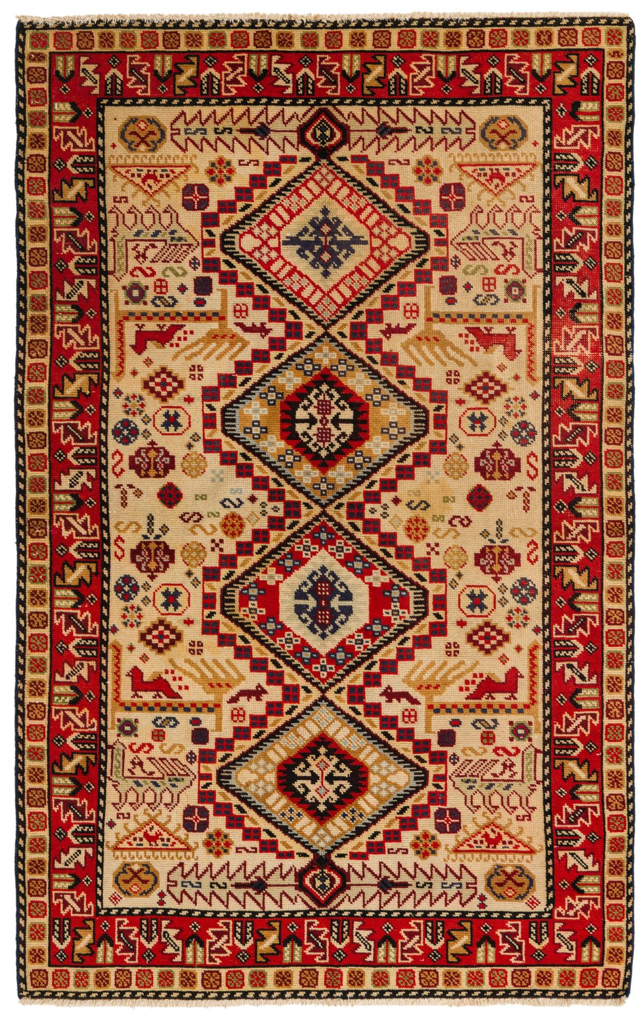 5' x 8' Hand Knotted Kazak Wool Rug