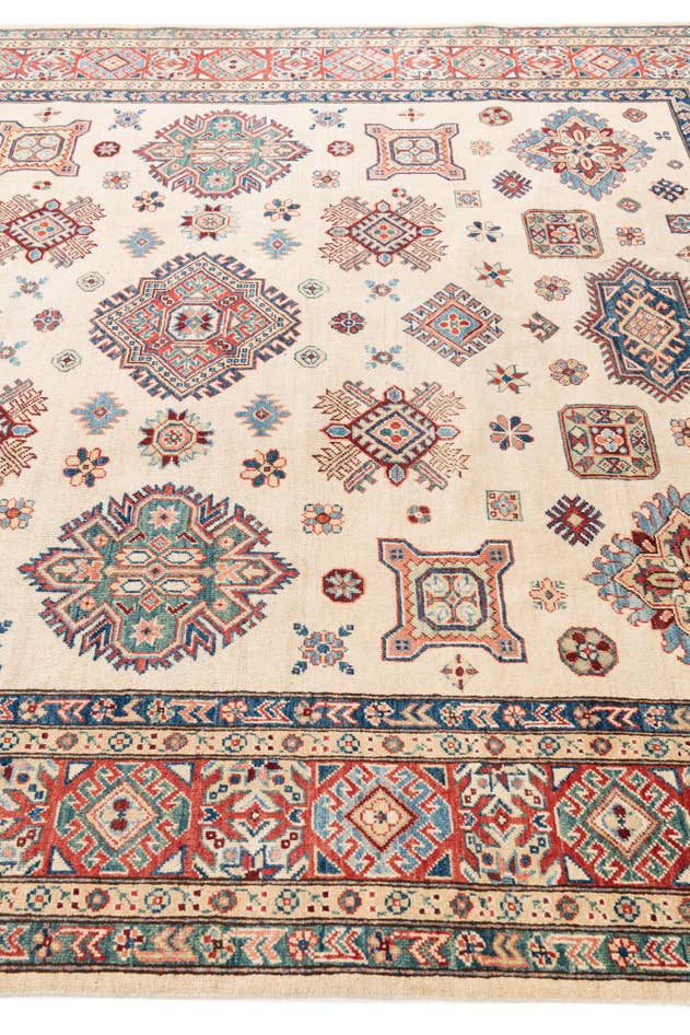 Detail image of 8' x 9' 8 Hand Knotted Kazak Rug