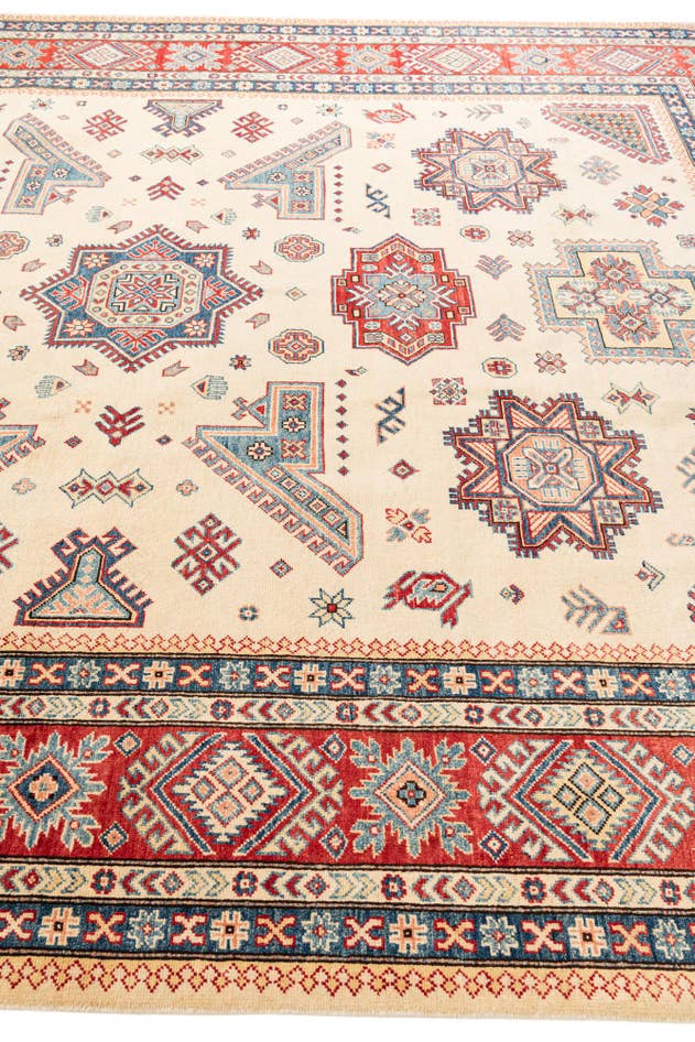 Detail image of 9' 2 x 11' 9 Hand Knotted Kazak Rug