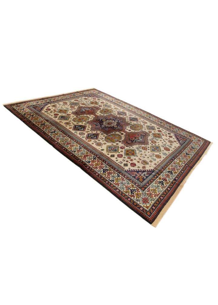 7' 9 x 9' 11 Hand Knotted Kazak Wool Rug